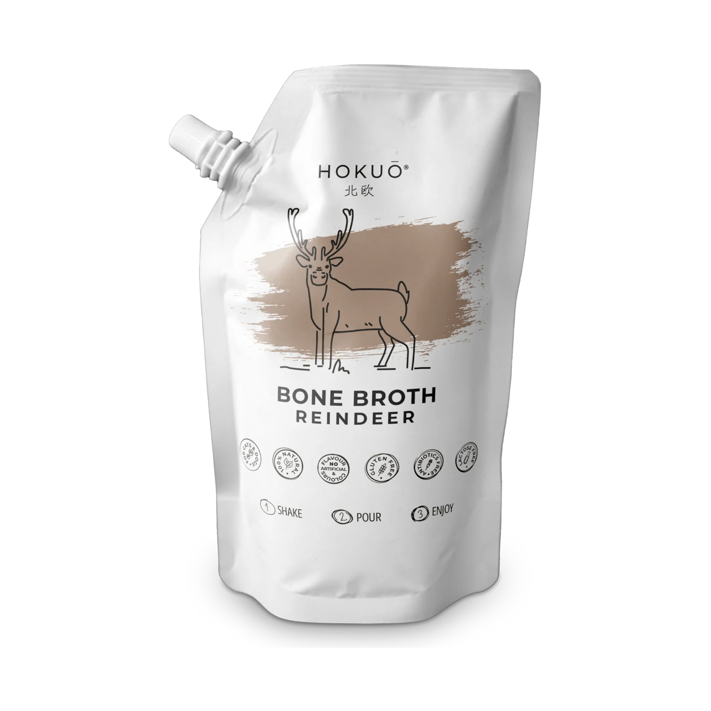 Hokuō® - Bone broth - Smak av norsk reinsdyr - 400ml