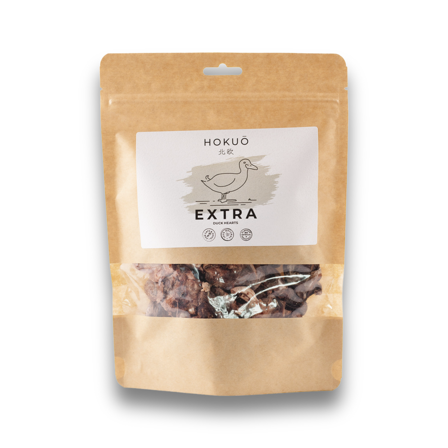 Hokuō® - Treats - Extra andehjerter - 100g