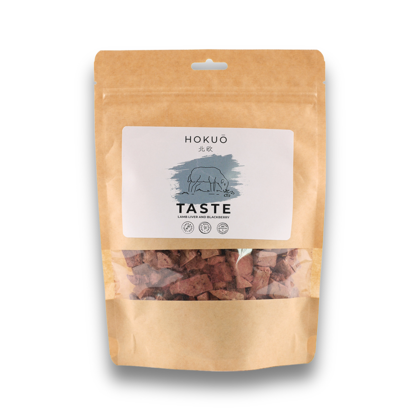Hokuō® - Treats - Taste Lammelever og bjørnebær - 100g