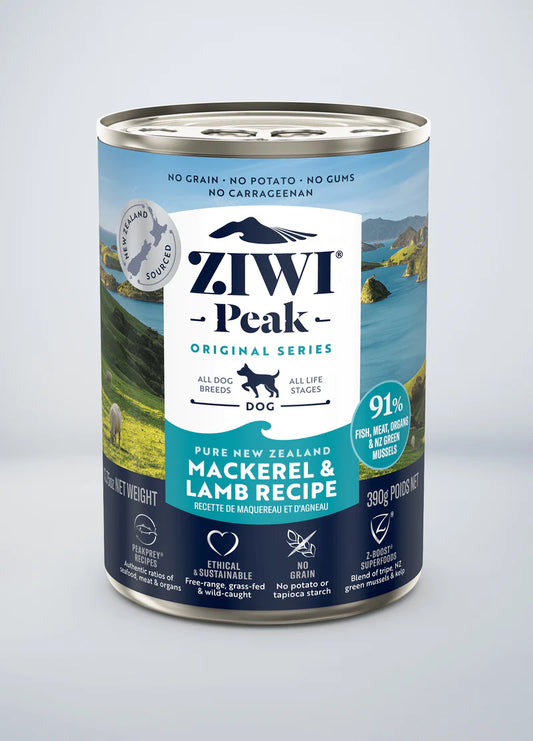 Ziwi Peak - våtfòr - Med smak av Makrell og lam - 390g | LF Distribusjon